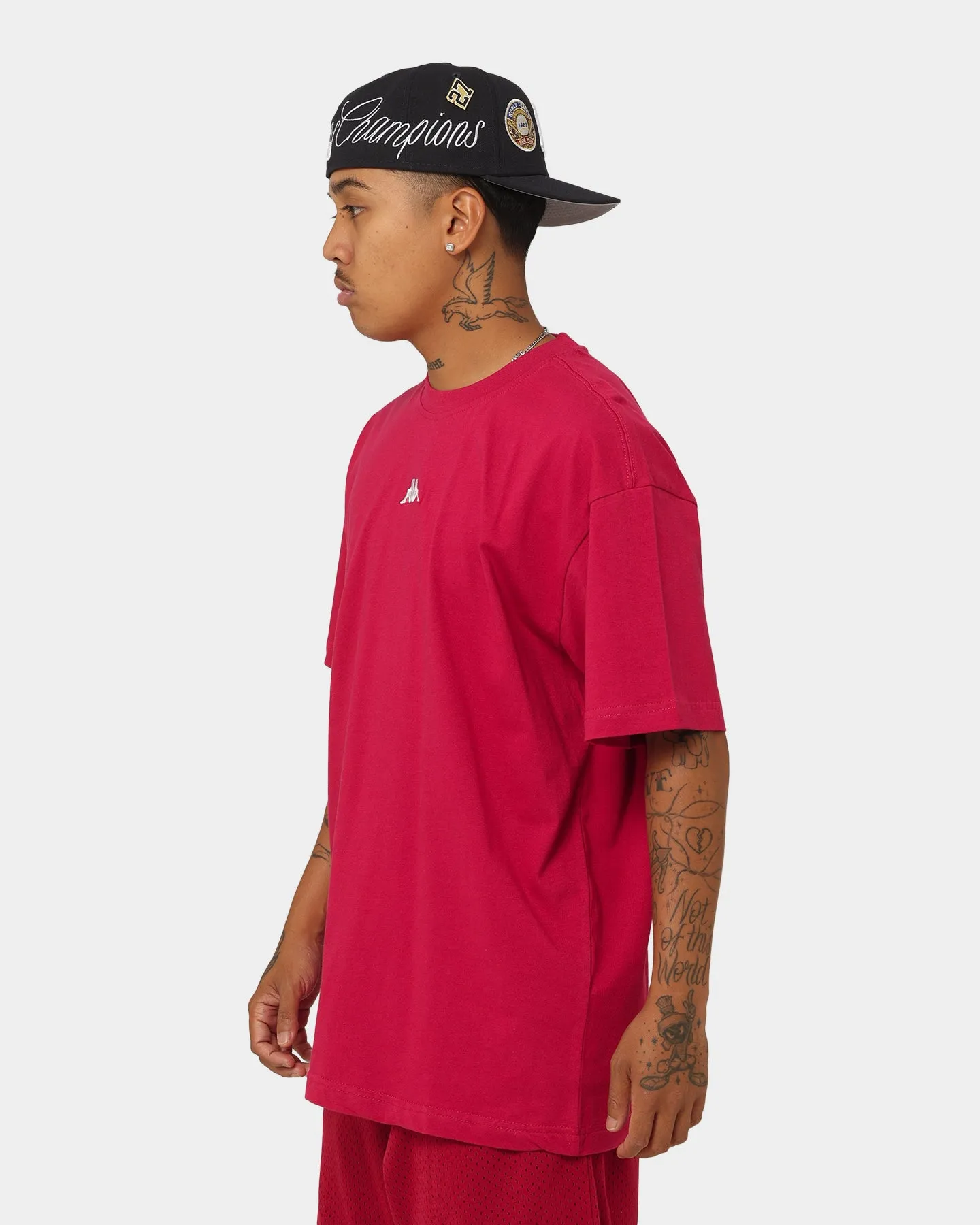Kappa Authentic Hey T-Shirt Red Persian/White