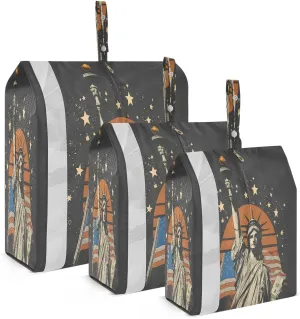 Kigai American Goddess Travel Cubes for Packing 3 PCS Travel Luggage Packing Organizer Foldable Suitcase Storage Bag, Travel Accessories