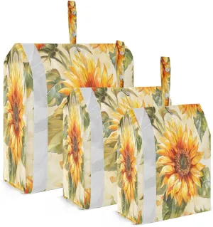 Kigai Sunflowers Travel Cubes for Packing 3 PCS Travel Luggage Packing Organizer Foldable Suitcase Storage Bag, Travel Accessories