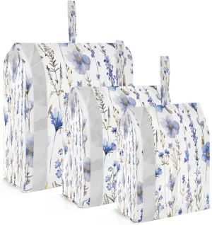 Kigai Watercolor Flower Travel Cubes for Packing 3 PCS Travel Luggage Packing Organizer Foldable Suitcase Storage Bag, Travel Accessories