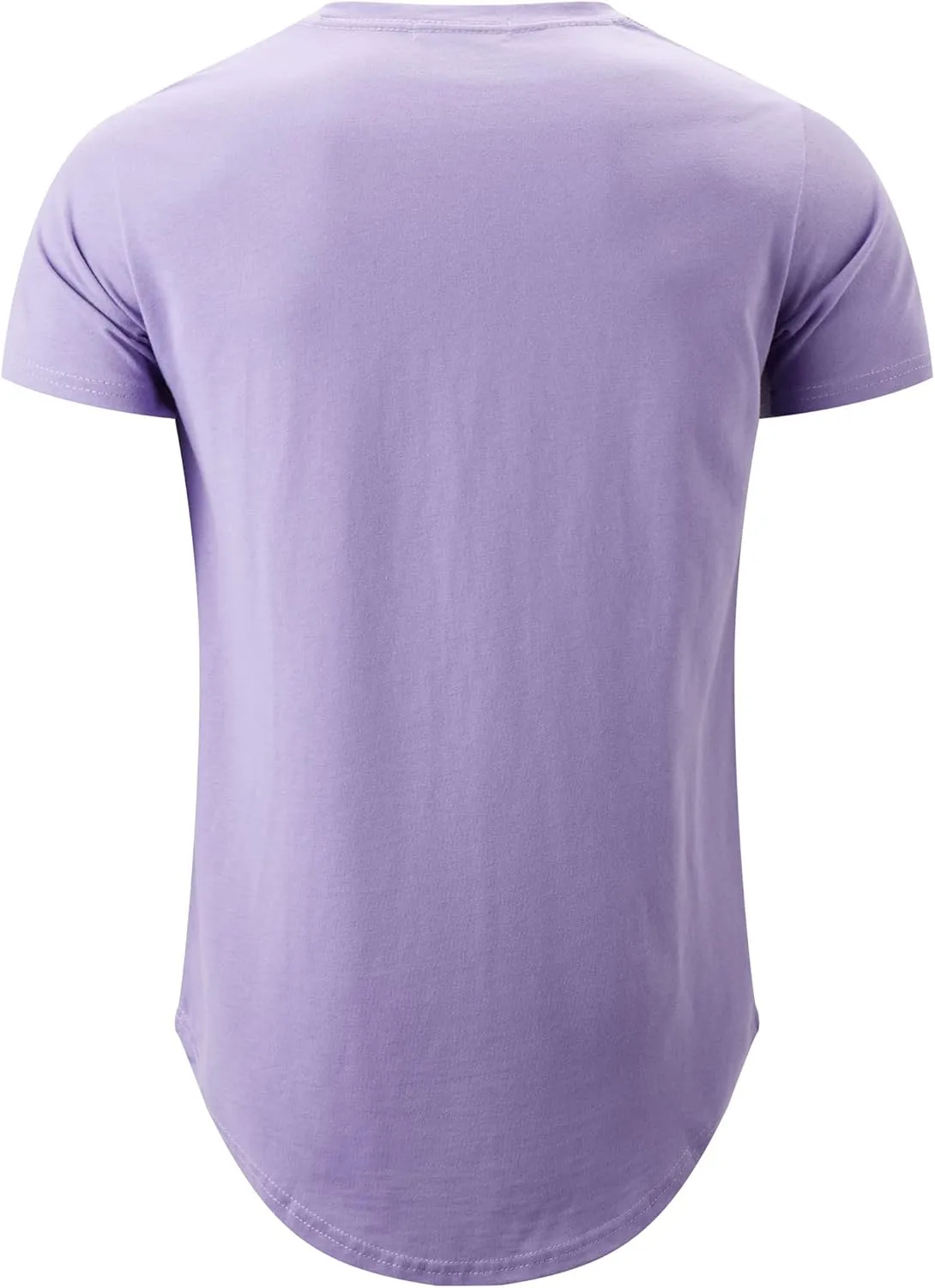 KLIEGOU Mens 100 Cotton Hipster Hip Hop Longline Crewneck T-Shirt Pre - Shrunk S-4XL