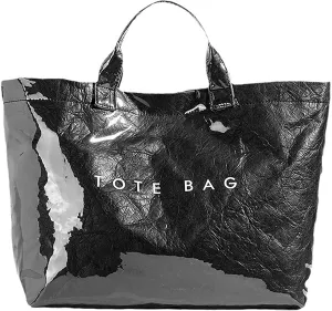 Kraft Paper Tote Bags with PVC Surface for Women Top-handle Bag Vintage Clear Purses Handbag Satchel