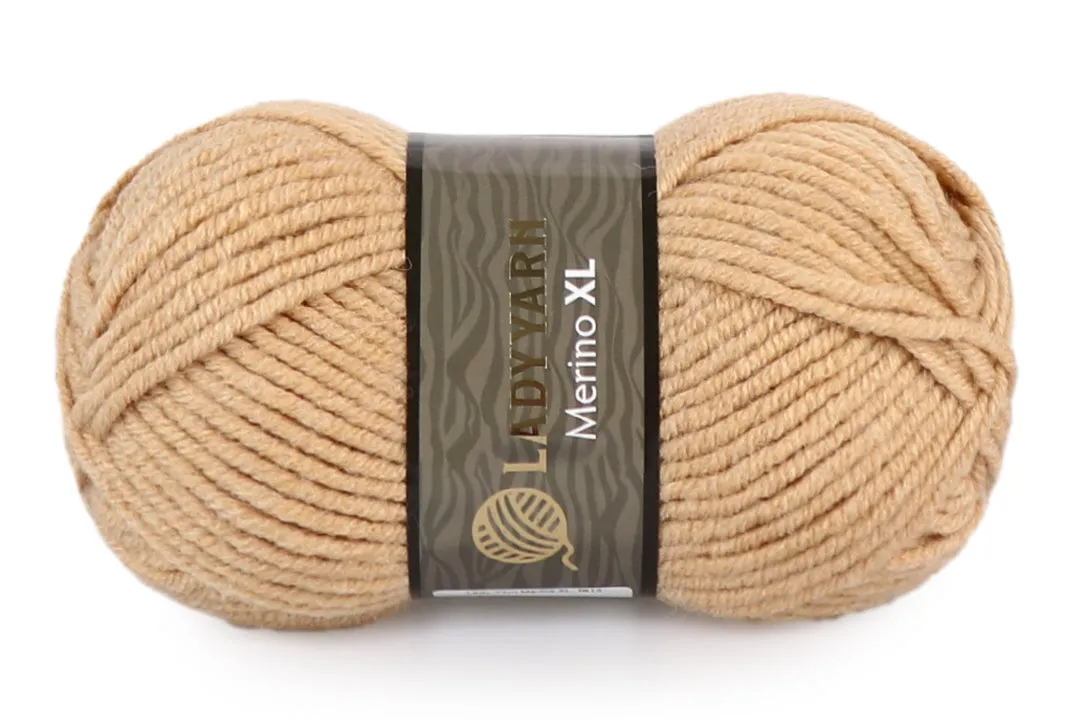 Lady Yarn, Wool Chunky Yarn, Colors 14, 3.5 oz / 109 yards