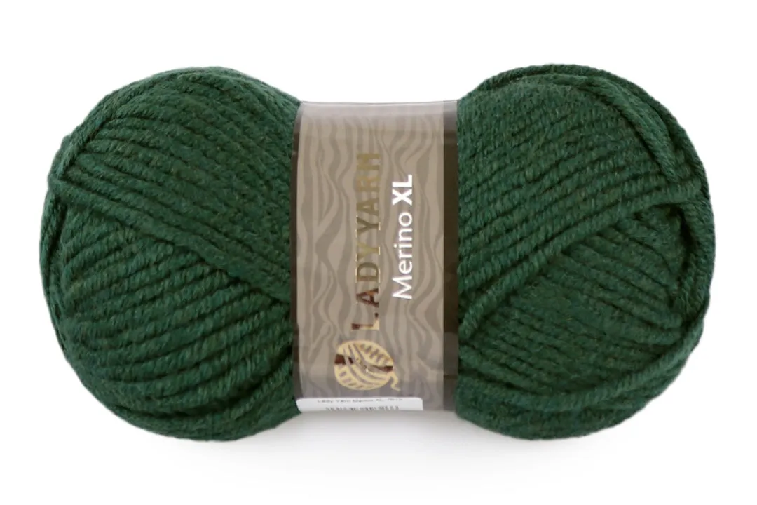 Lady Yarn, Wool Chunky Yarn, Colors 14, 3.5 oz / 109 yards