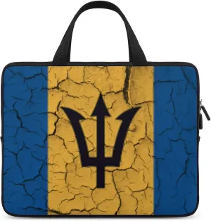 Laptop Bag Barbados Flag Laptop Case Computer Notebook Briefcase Messenger Bag with Adjustable Shoulder Strap 15.6 Inch