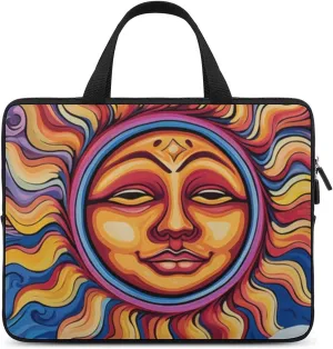 Laptop Bag Colorful Sun Art Laptop Case Computer Notebook Briefcase Messenger Bag with Adjustable Shoulder Strap 15.6 Inch