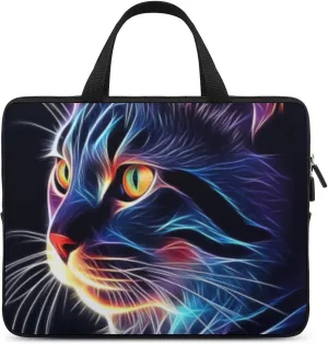 Laptop Bag Colourful Cat 3D Laptop Case Computer Notebook Briefcase Messenger Bag with Adjustable Shoulder Strap 15.6 Inch