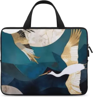 Laptop Bag Cranes Flying Laptop Case Computer Notebook Briefcase Messenger Bag with Adjustable Shoulder Strap 15.6 Inch