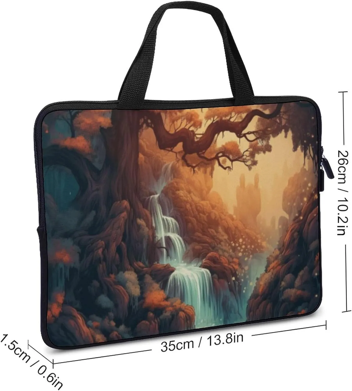 Laptop Bag Fairy Tales Forest Laptop Case Computer Notebook Briefcase Messenger Bag with Adjustable Shoulder Strap 15.6 Inch