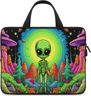Laptop Bag Flower Fantasy Mountain Alien Laptop Case Computer Notebook Briefcase Messenger Bag with Adjustable Shoulder Strap 15.6 Inch