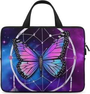 Laptop Bag Galaxy Dreamcatcher Butterflies Painting Laptop Case Computer Notebook Briefcase Messenger Bag with Adjustable Shoulder Strap 15.6 Inch