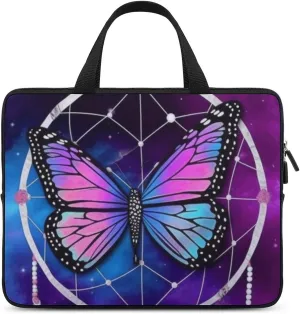 Laptop Bag Galaxy Dreamcatcher Butterflies Painting Laptop Case Computer Notebook Briefcase Messenger Bag with Adjustable Shoulder Strap 15.6 Inch