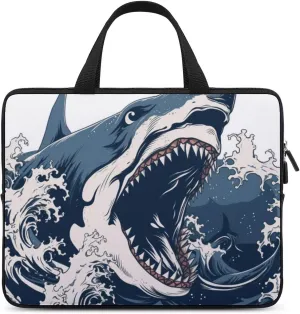 Laptop Bag Shark Tattoo Print Laptop Case Computer Notebook Briefcase Messenger Bag with Adjustable Shoulder Strap 15.6 Inch
