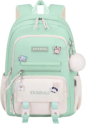 Large Backpack for Teen Girls Kids Cute Aesthetic Laptop Backpack Kawaii Preppy Elementary Middle High School Bookbag