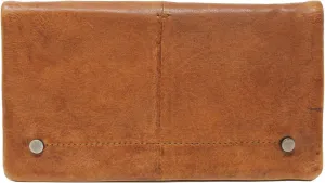 Latico Womens Terry Leather Wallet Handcrafted Lady Clutch - Bills, IDs, Card Holder & Organizer; Classic Purse Features Dual Magnetic Front Closure, 1 Top Zipper & Back Finger Loop - Cognac