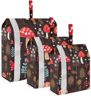 Leave Mushrooms Colorful Packing Cubes for Suitcases 3 Set Expandable Compression Luggage Packing Organizers for Carry on Suitcase Travel Accessories Luggage Organizer Bags Set
