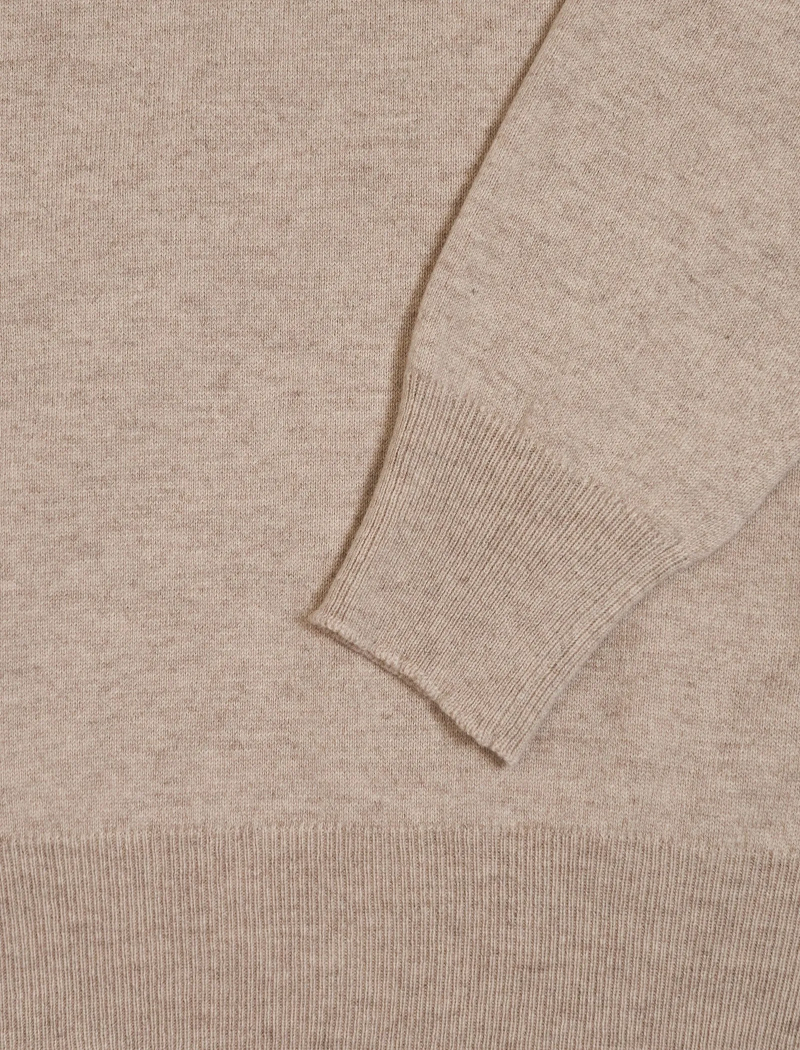 Light Beige Roll Neck Cashmere Jumper