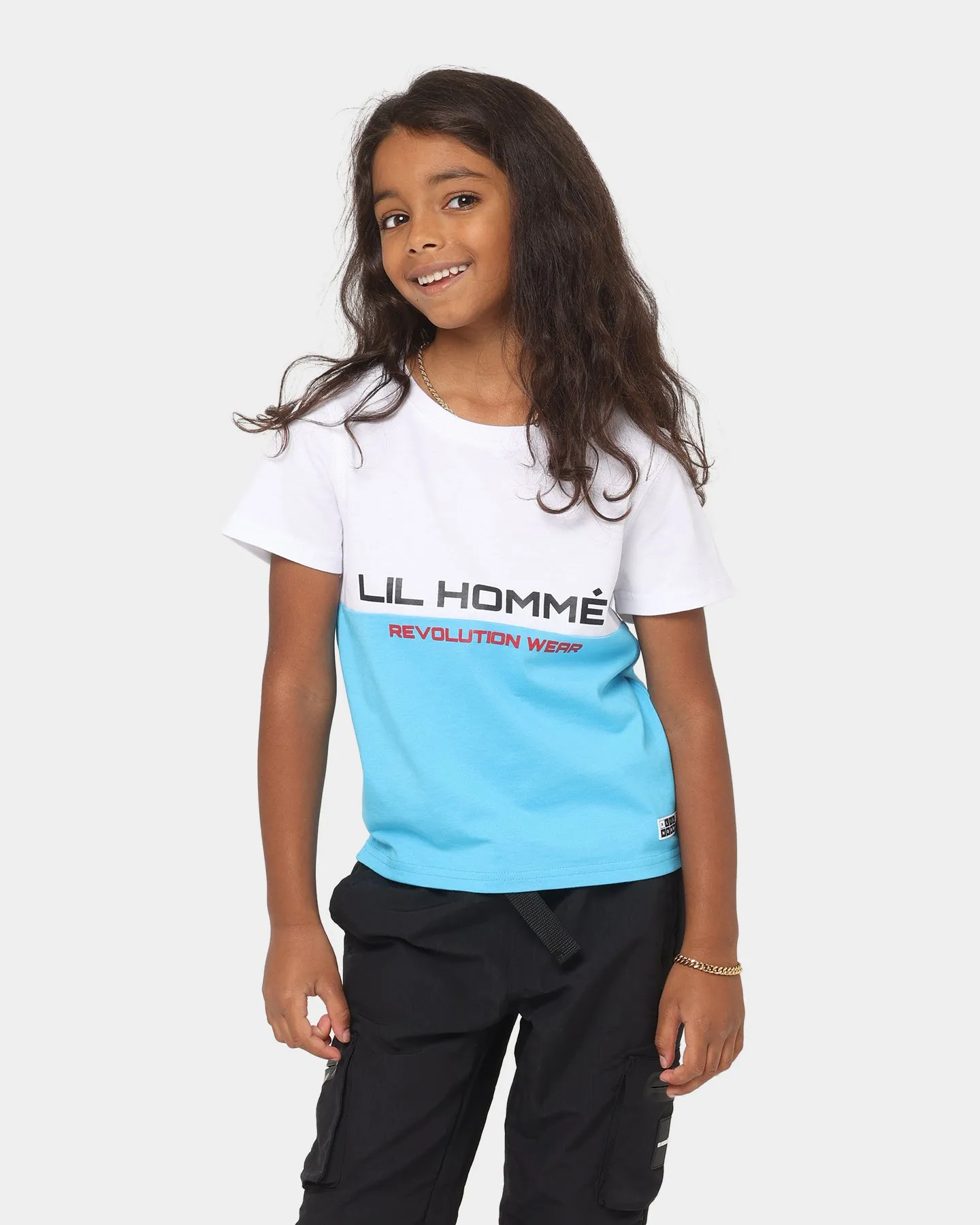 Lil Homme Kids' Revolution Wear Classic T-Shirt Baby Blue
