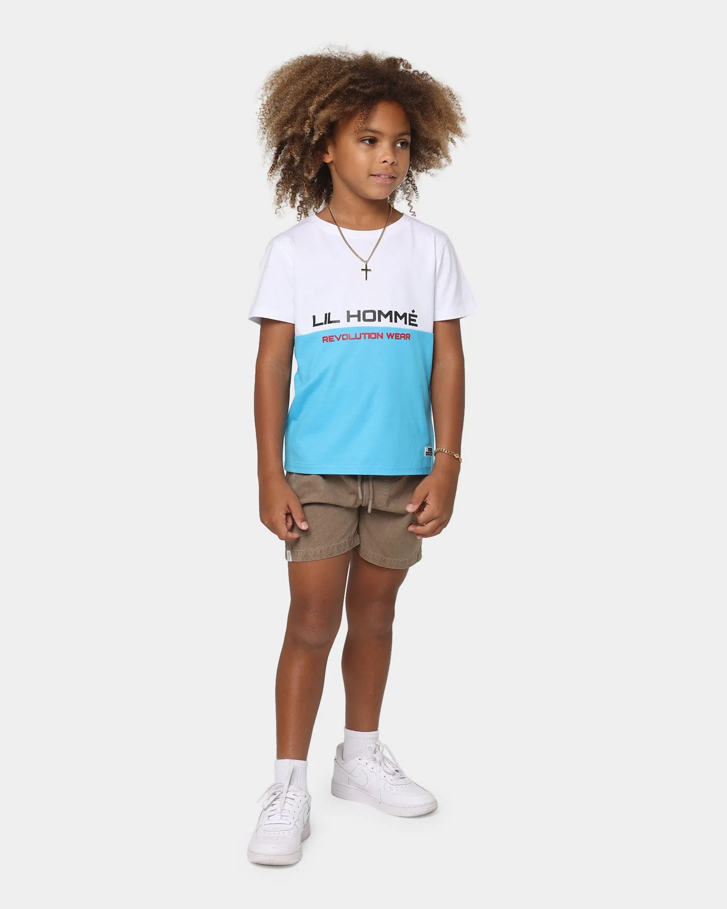 Lil Homme Kids' Revolution Wear Classic T-Shirt Baby Blue