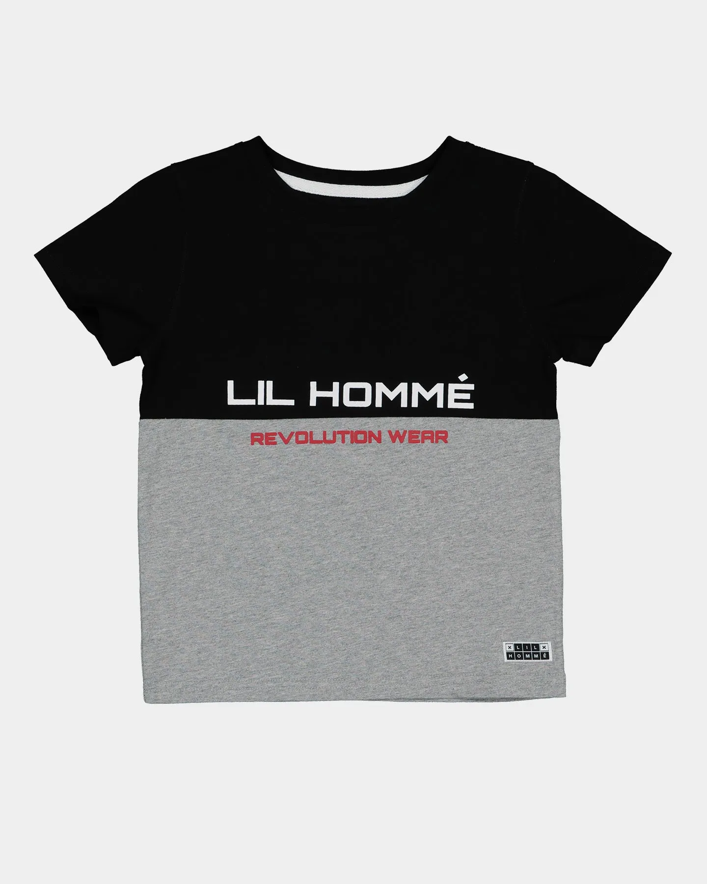 Lil Homme Kids' Revolution Wear Classic T-Shirt Black/Grey