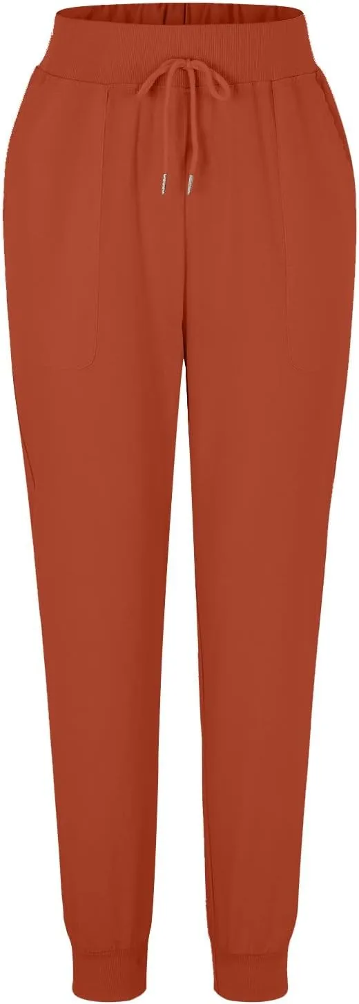 Linen Pants For Women 2025 Petite Summer Drawstring Elastic High Waist Comfy 2025 Lounge Vacation Tapered Trousers