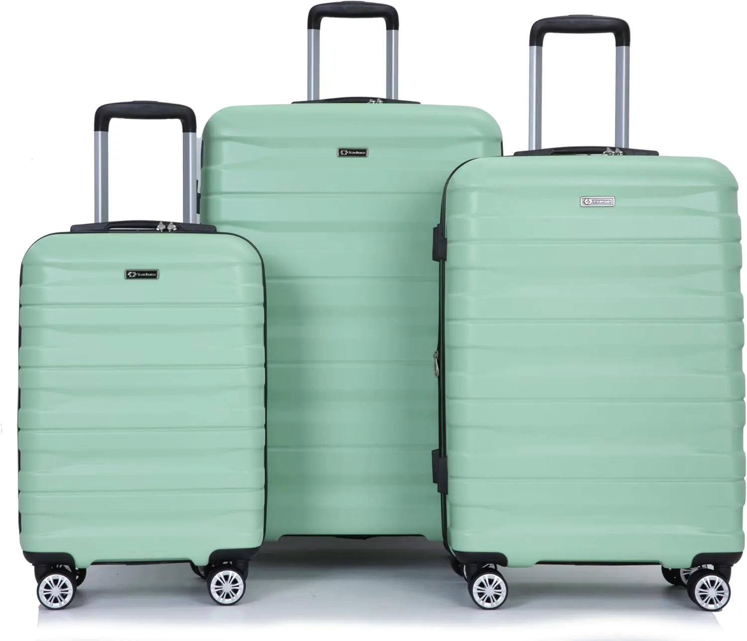 Luggage 3 Piece Sets with TSA Lock,Spinner Wheels,2Hooks,Lightweight & Durable Expandable Suitcase(20"/24"/28"). (Light Green)