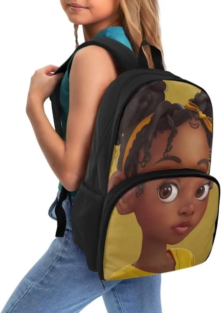 Lunch Backpack, African Girl Insulated Cooler Backpack Lunch Box for Men Women, 16.9 Inches Casual Daypack for Work Commuter Picnic College