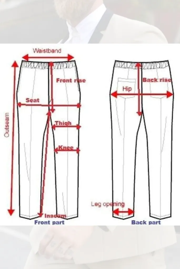 Men Formal Elegant Trouser Classic Wedding Pant Groomsmen Office Wear Gift For Him