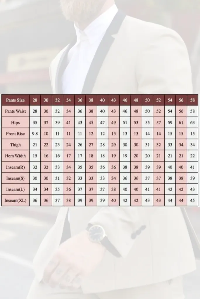 Men Formal Elegant Trouser Classic Wedding Pant Groomsmen Office Wear Gift For Him