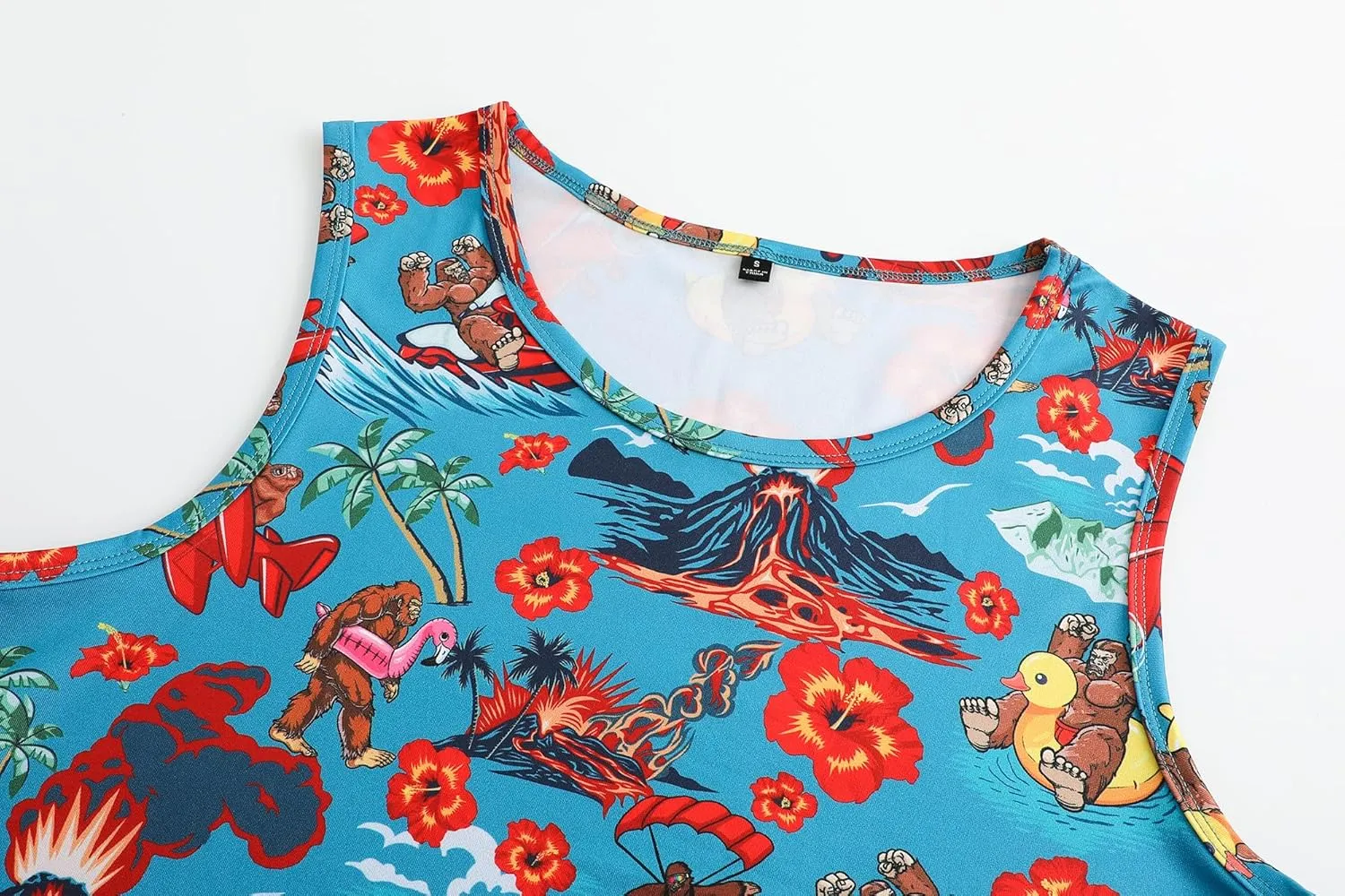 Men's Funny Tank Top Summer Beach Casual Fashion Print Tank Tops for Men Cool Gym Workout Athletic Sleeveless Shirts