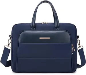 Mens Laptop Shoulder Messenger Bag Waterproof Computer Briefcase Notebook Vintage Satchel Designer School Work Bags (Color : Blue, Size : 15inch)