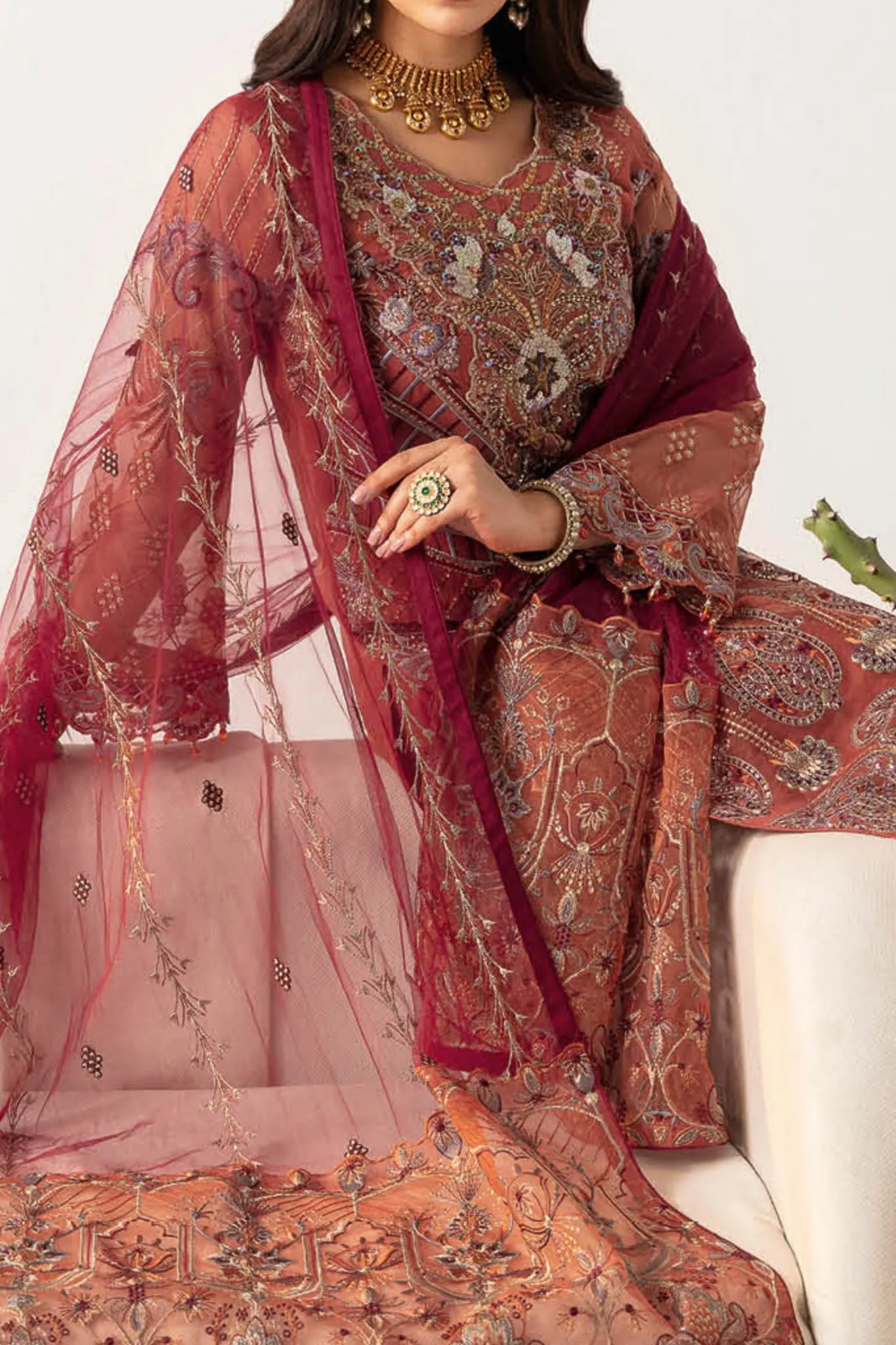 Minhal By Ramsha Unstitched 3 Piece Formals Vol-11 Collection'2024-M-1103