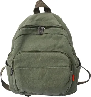 Mini Backpack for Women Men Small Aesthetic Canvas Bag Work Backpack Cute Backpack Purse Casual Daypack (Sage Green,One Size)