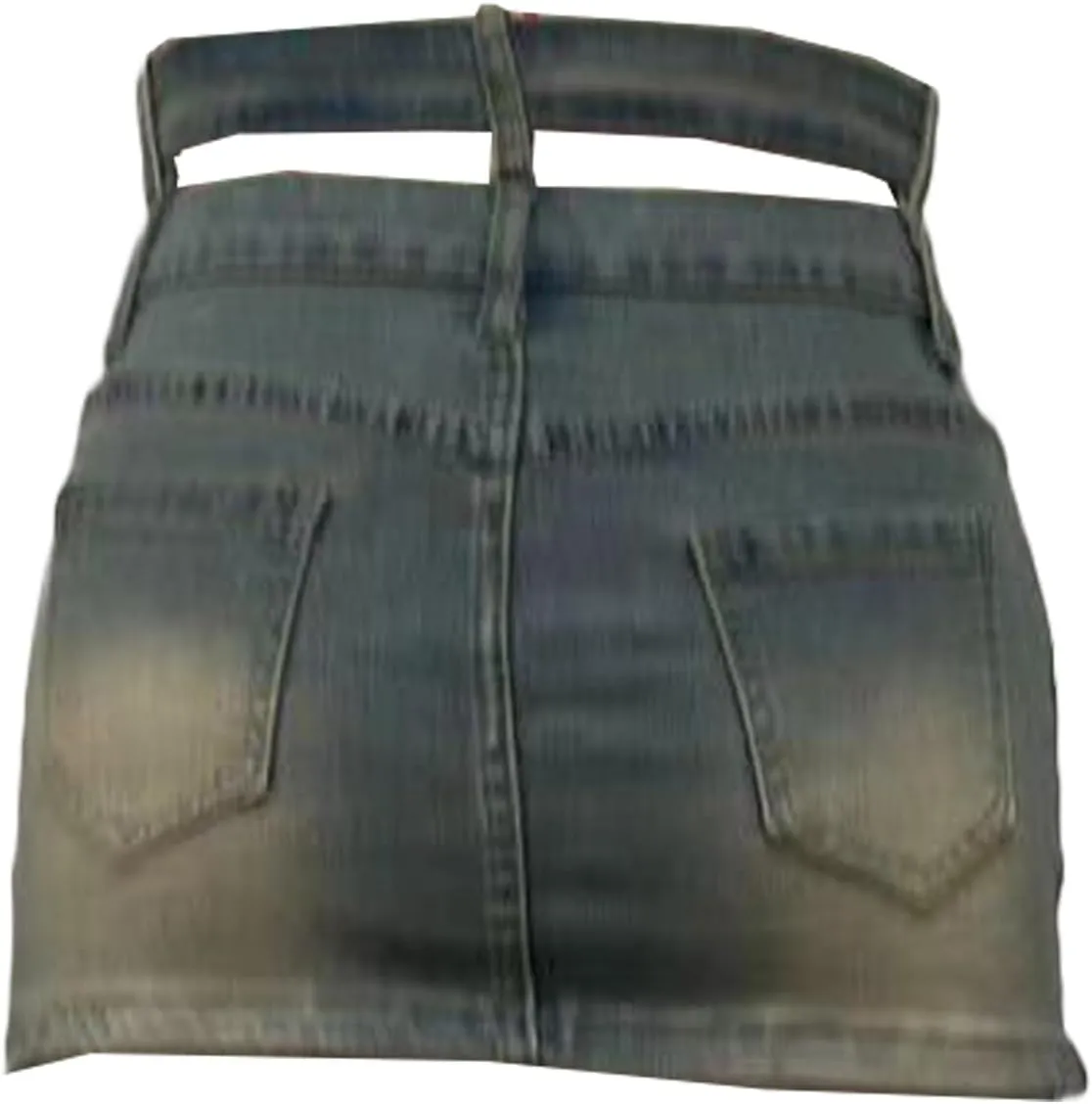Molisry Women's Y2K Denim Skirt High Waisted Cross Double Belted Bodycon A-Line Mini Jean Skirt Streetwear