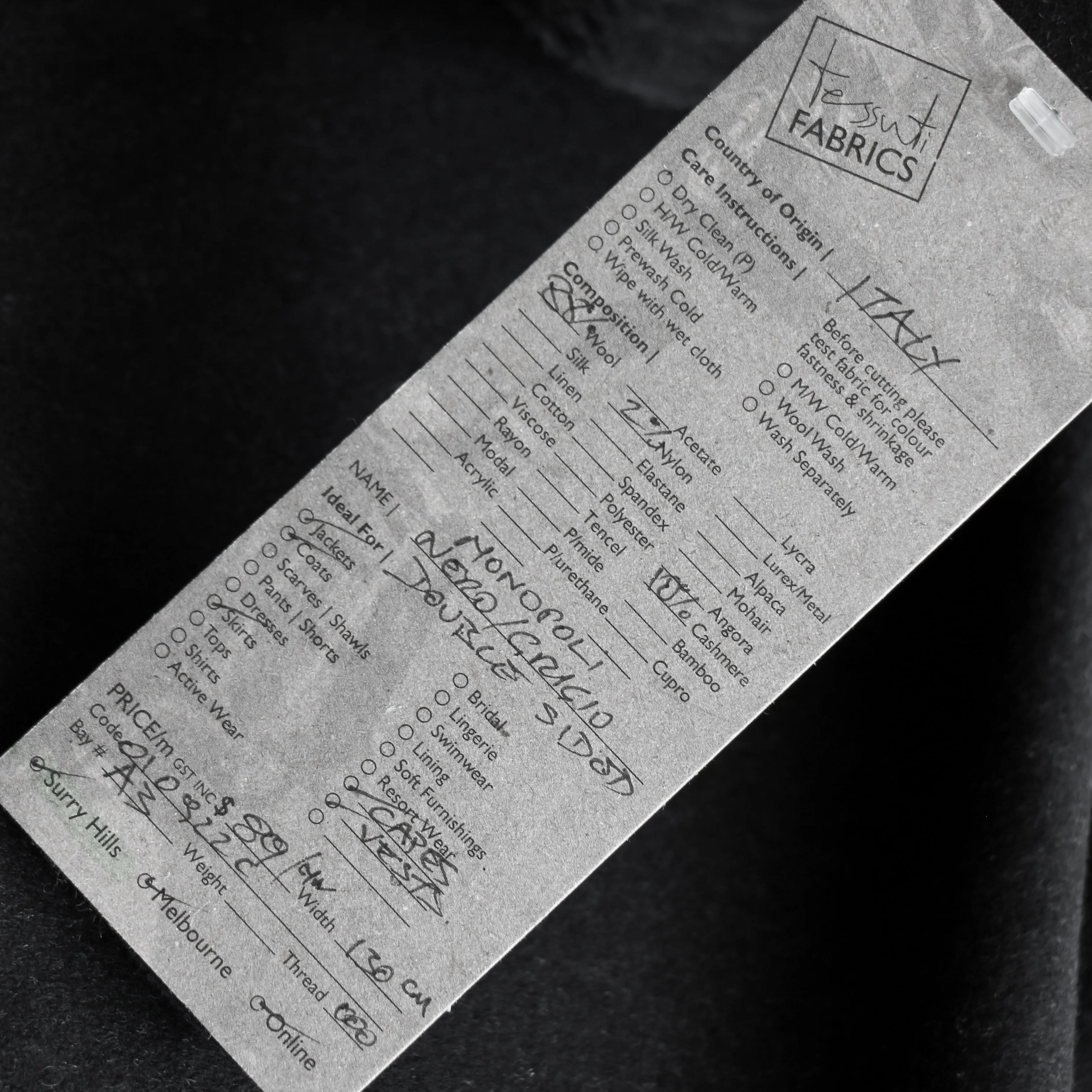 Monopoli Nero/Grigio Double Sided Knit
