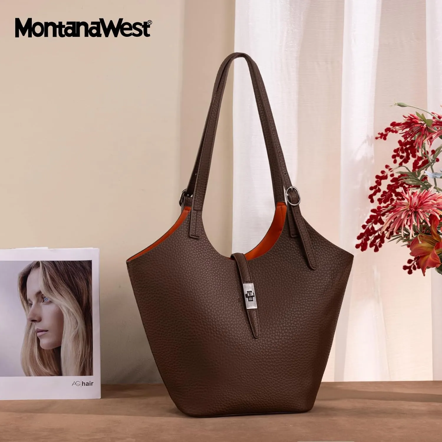 Montana West Hobo Bags for Women Designer Soft PU Leather Shoulder Bag with Detachable Pouch