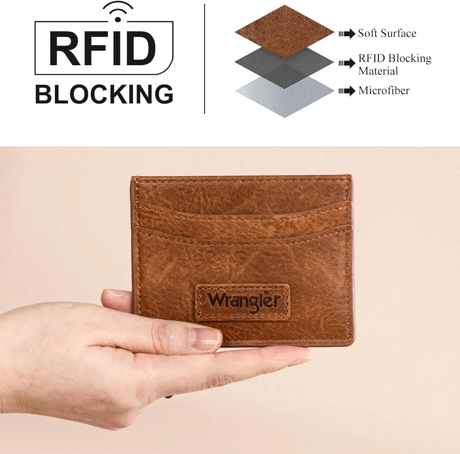 Montana West X Wrangler Credit Card Holder for Women Wallet Card Case Small Ladies Female Pocket Wallet