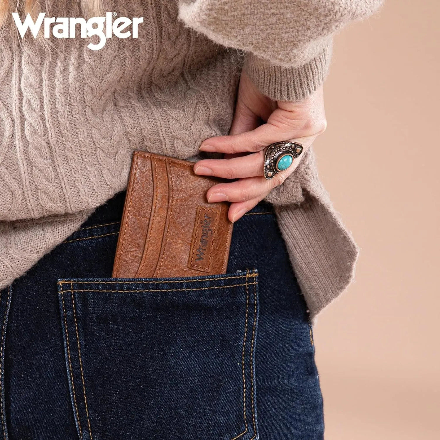 Montana West X Wrangler Credit Card Holder for Women Wallet Card Case Small Ladies Female Pocket Wallet