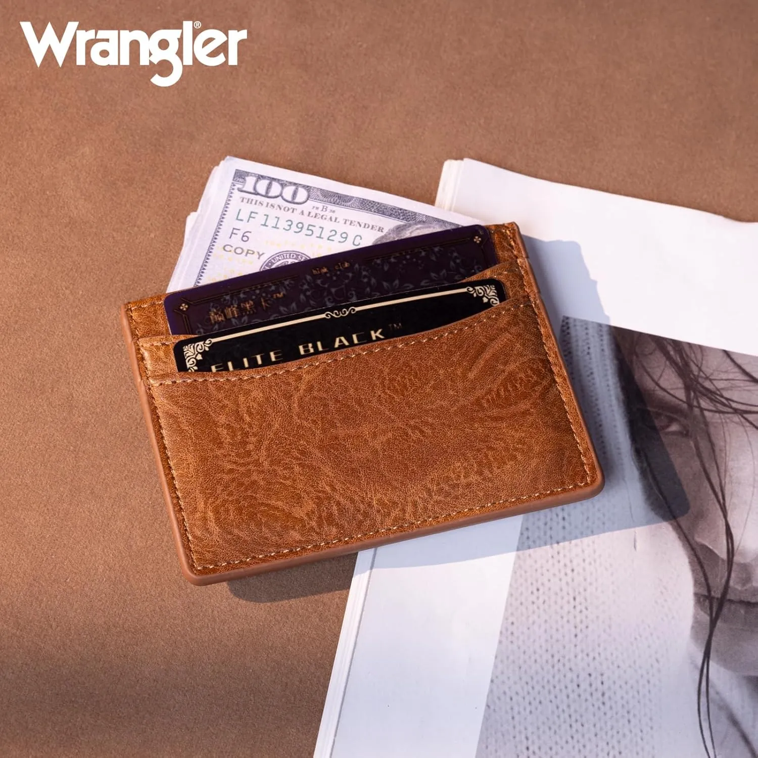 Montana West X Wrangler Credit Card Holder for Women Wallet Card Case Small Ladies Female Pocket Wallet