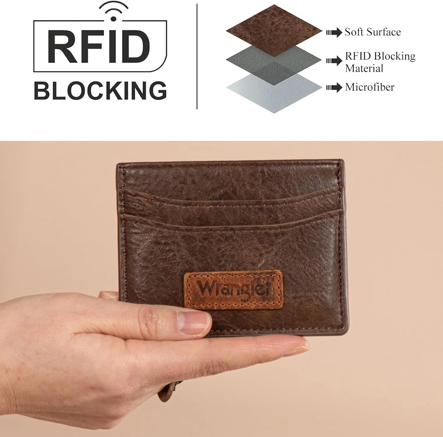 Montana West X Wrangler Credit Card Holder Small Wallets Woman Rfid Blocking Ultra Thin Card Wallet for Ladies Female WG200-W054CF