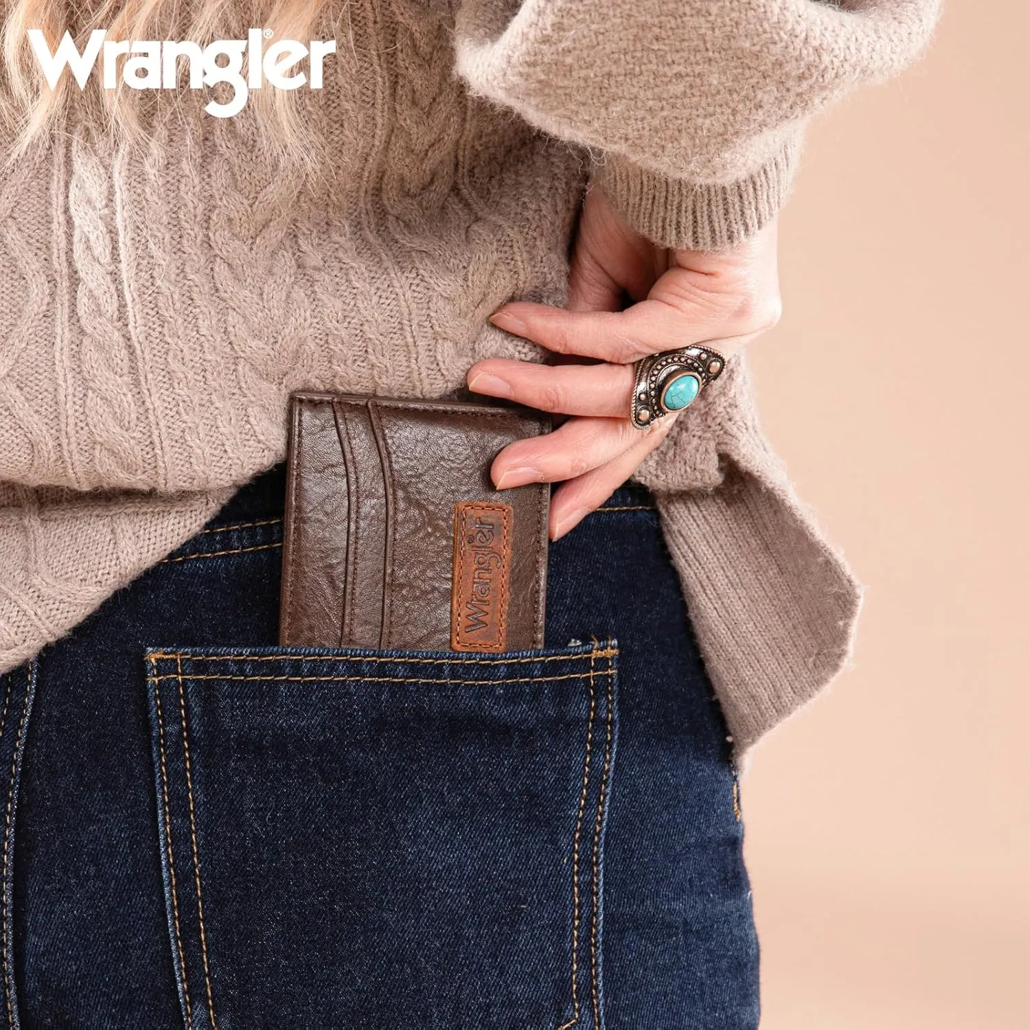 Montana West X Wrangler Credit Card Holder Small Wallets Woman Rfid Blocking Ultra Thin Card Wallet for Ladies Female WG200-W054CF