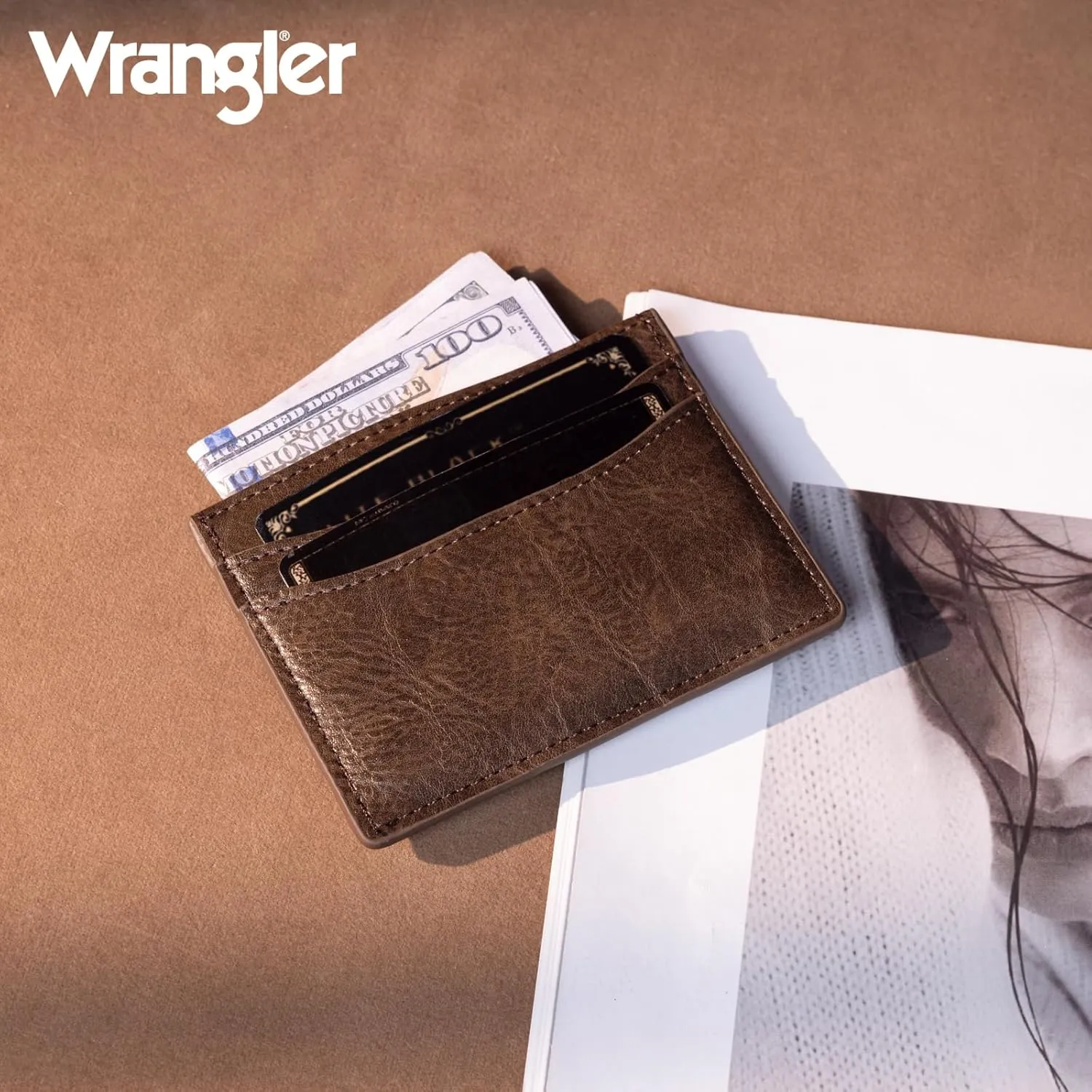 Montana West X Wrangler Credit Card Holder Small Wallets Woman Rfid Blocking Ultra Thin Card Wallet for Ladies Female WG200-W054CF