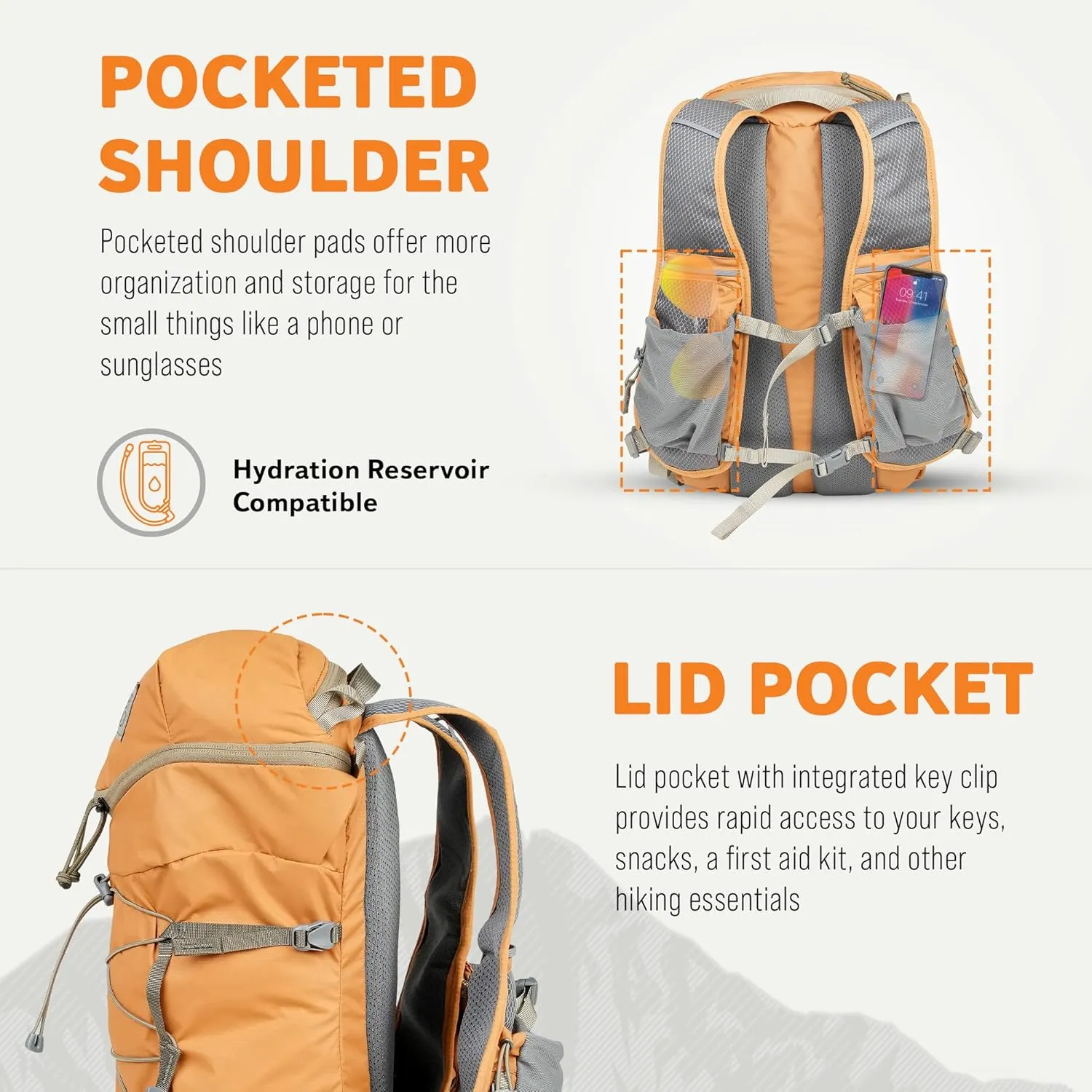 Mystery Ranch Gallagator 15 Travel Bag to Hiking Backpack Daypack, Fox, S/M