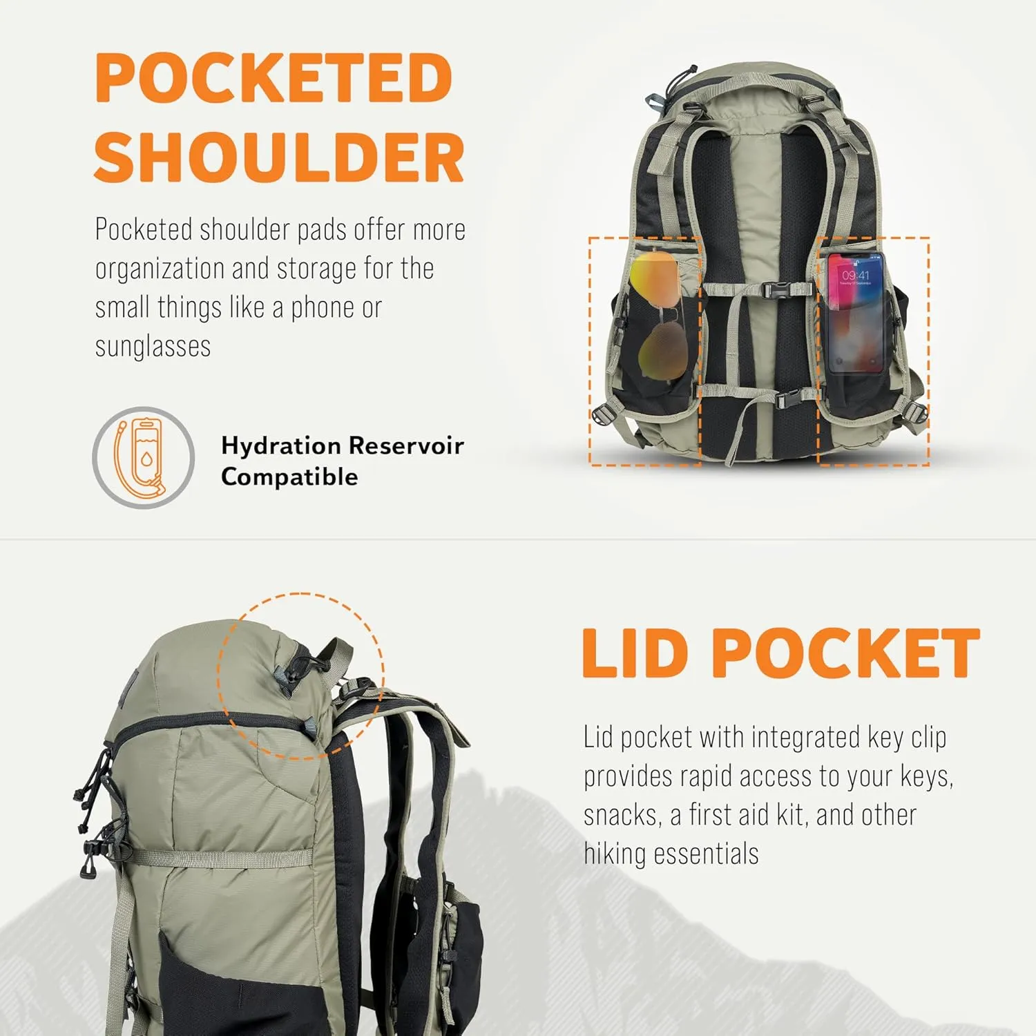 Mystery Ranch Gallagator 25 Travel Bag to Hiking Backpack Daypack, Twig, S/M