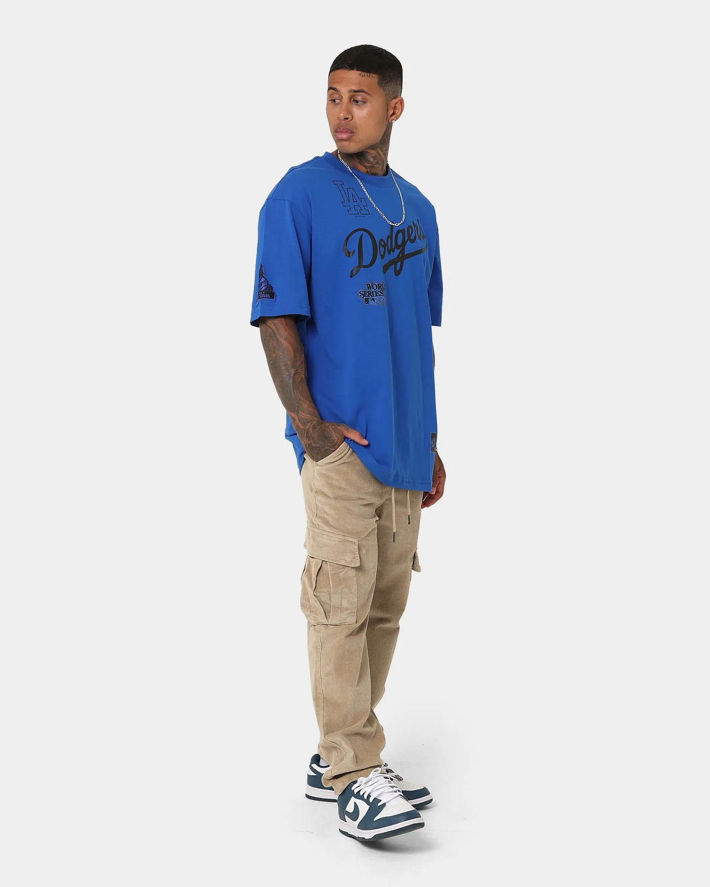 New Era Los Angeles Dodgers 'Tropical Punch Script Pack' Oversized T-Shirt Bright Royal