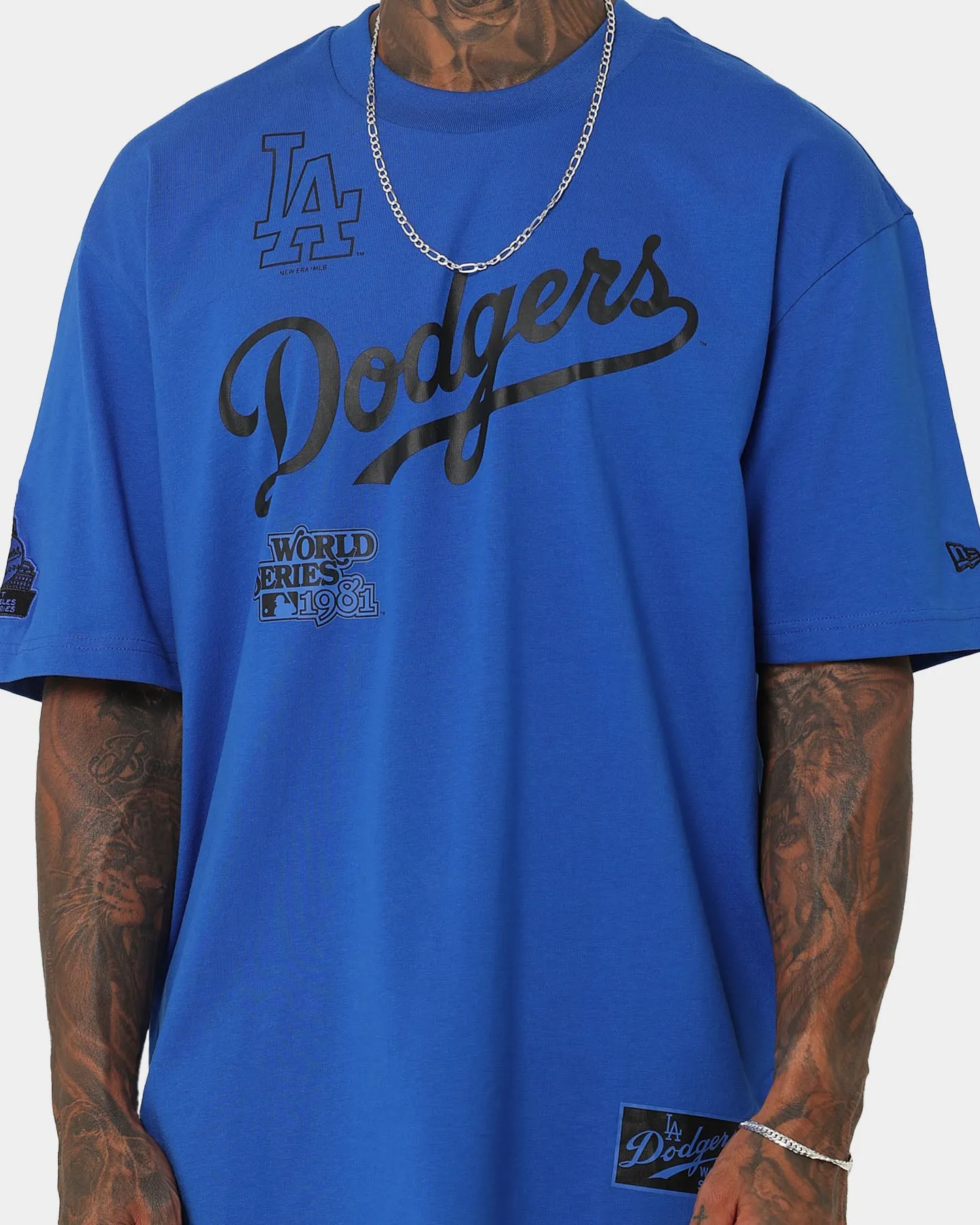 New Era Los Angeles Dodgers 'Tropical Punch Script Pack' Oversized T-Shirt Bright Royal