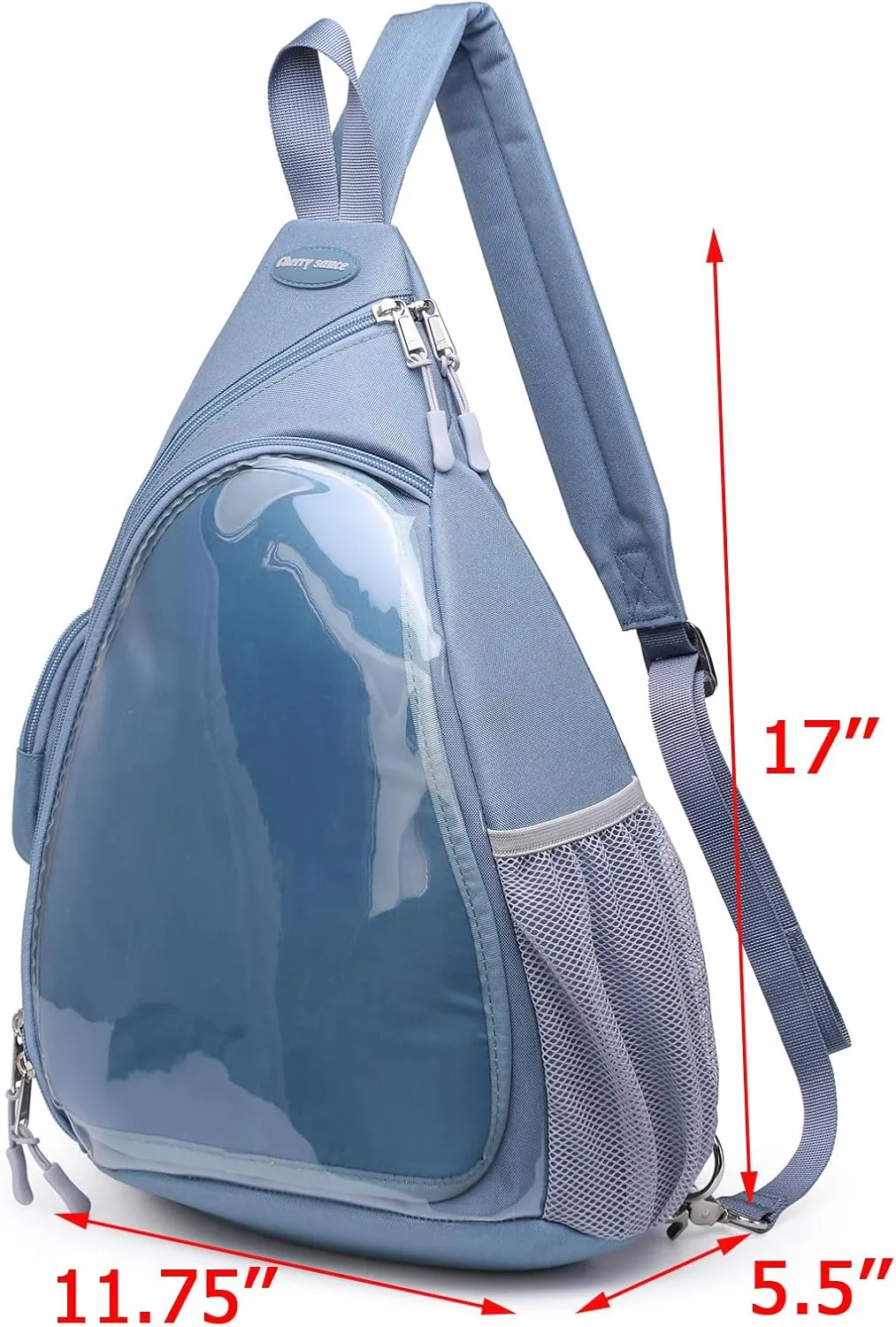 Oxford Ita Bag Kawaii Pin Display Chest Pack Single Shoulder Bag Sport Backpack Hiking Daypack, Medium