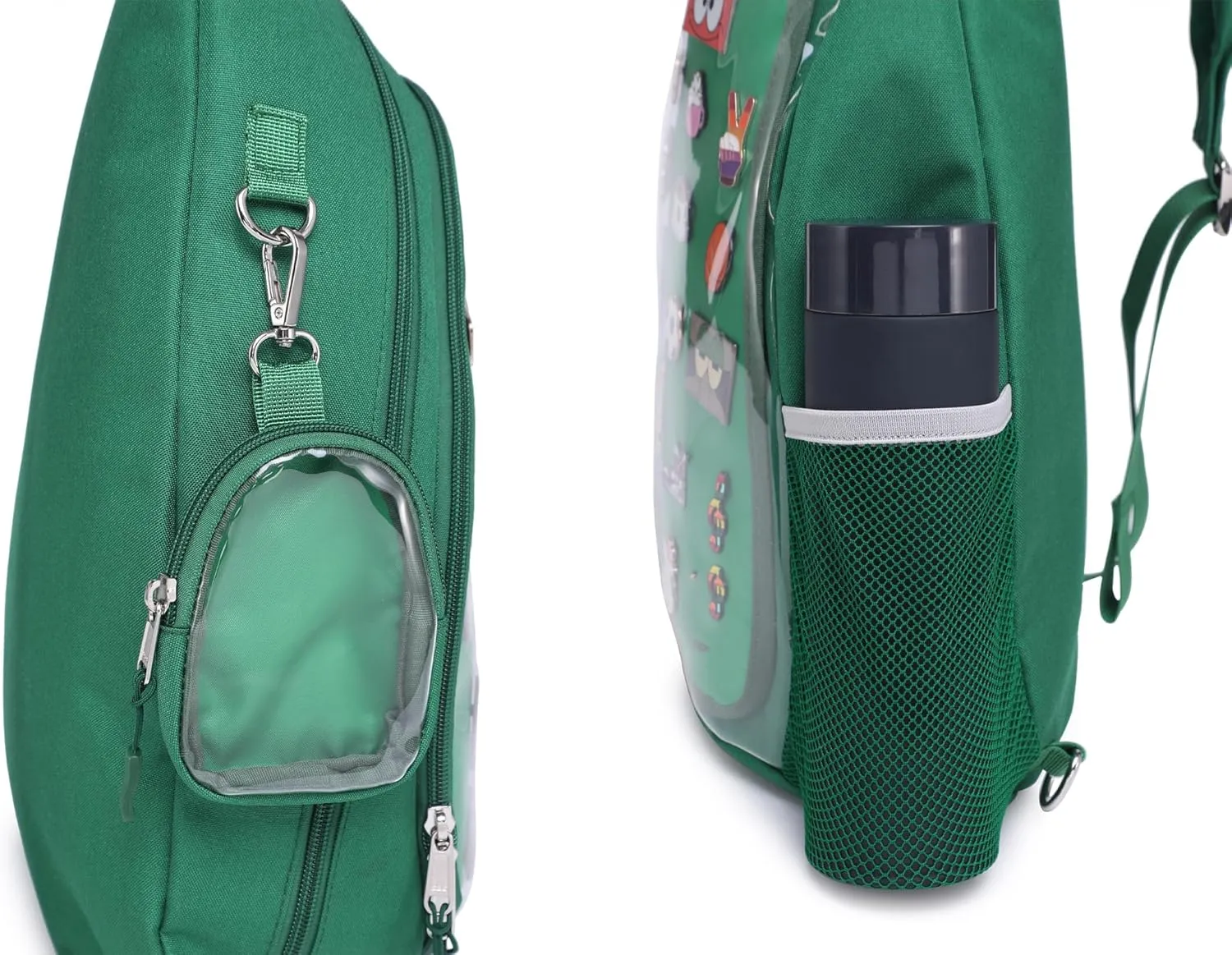 Oxford Ita Bag Kawaii Pin Display Chest Pack Single Shoulder Bag Sport Backpack Hiking Daypack, Medium