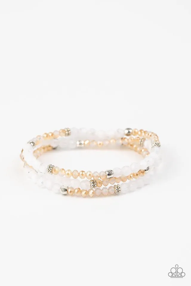 Paparazzi Bracelet ~ How Does Your Garden GLOW - White
