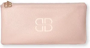 Pouch - Makeup Pouch for Make Up, Brushes and Skincare - Makeup Organizer Bag for Travelling - Vegan Leather Makeup Bag, Nude
